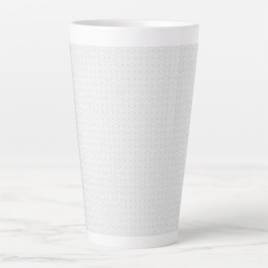 Luxe witte monogrammap set latte mok (Voorkant)