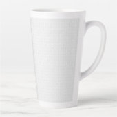 Luxe witte monogrammap set latte mok (Rechts)
