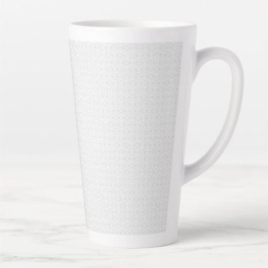 Luxe witte monogrammap set latte mok (Rechts)