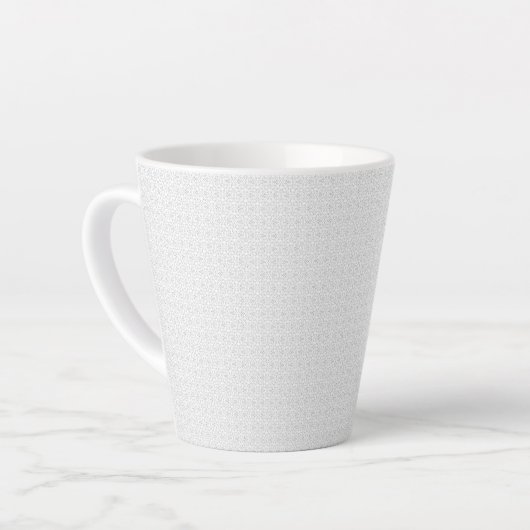 Luxe witte monogrammap set latte mok (Linkerhoek)