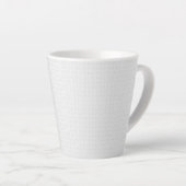 Luxe witte monogrammap set latte mok (Rechterhoek)