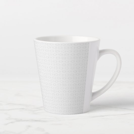 Luxe witte monogrammap set latte mok (Rechts)