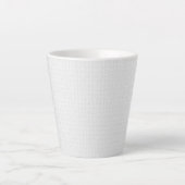 Luxe witte monogrammap set latte mok (Voorkant)