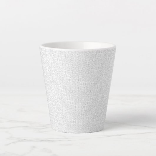 Luxe witte monogrammap set latte mok (Voorkant)
