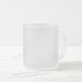 Luxe witte monogrammap set matglas koffiemok (Voorkant rechts)