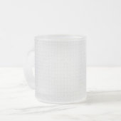 Luxe witte monogrammap set matglas koffiemok (Voorkant links)