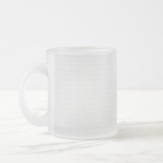 Luxe witte monogrammap set matglas koffiemok (Links)