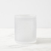 Luxe witte monogrammap set matglas koffiemok (Center)