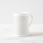 Luxe witte monogrammap set porselein kop (Voorkant rechts)