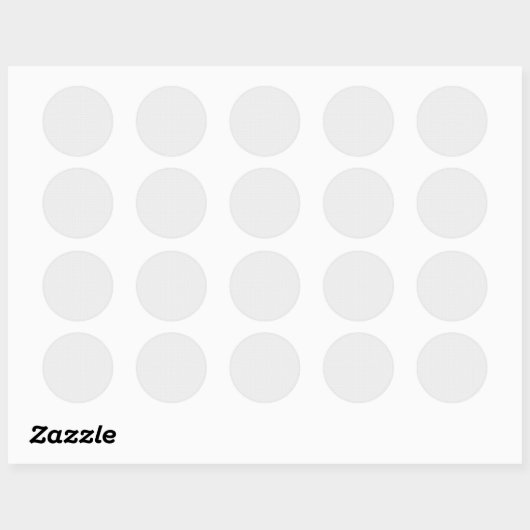 Luxe witte monogrammap set ronde sticker (Vel)