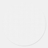 Luxe witte monogrammap set ronde sticker (Voorkant)