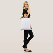 Luxe witte monogrammap set tote bag (Op model)