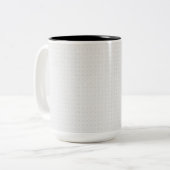 Luxe witte monogrammap set tweekleurige koffiemok (Voorkant links)