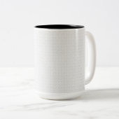 Luxe witte monogrammap set tweekleurige koffiemok (Voorkant rechts)