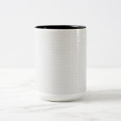 Luxe witte monogrammap set tweekleurige koffiemok (Center)