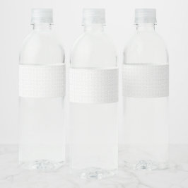 Luxe witte monogrammap set waterfles etiket