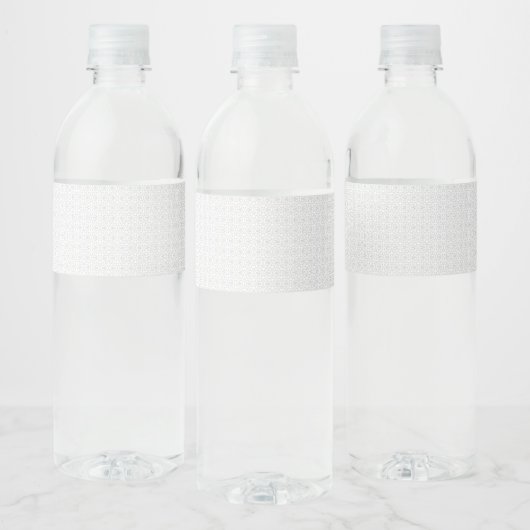 Luxe witte monogrammap set waterfles etiket (Flessen)