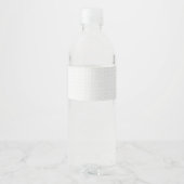 Luxe witte monogrammap set waterfles etiket (Achterkant)