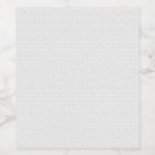 Luxe witte monogrammap set wijn etiket (Enkel label)