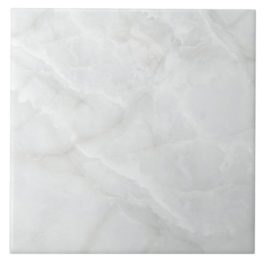 Luxe witte onyx marmer textuur tegeltje (Voorkant)