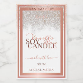 Luxe witte productverpakkingsetiketten Roos Gold Voedselcontainer Etiket