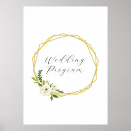 Luxe Witte Roos Bloemensieraad Poster