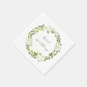 Luxe Witte Roos Bloemstuk Frame Servet (Hoek)