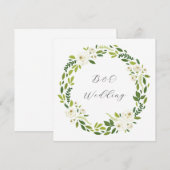 Luxe Witte Roos Bloemstuk Kader Kaart (Voorkant / Achterkant)