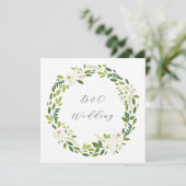 Luxe Witte Roos Bloemstuk Kader Kaart (Staand voorkant)