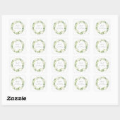 Luxe Witte Roos Bloemstuk Kader Vierkante Sticker (Vel)