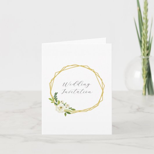 Luxe Witte Roos Bloemstuk Lijst (Voorkant)