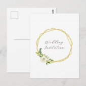 Luxe Witte Roos Bloemstuk Lijst Briefkaart (Voorkant / Achterkant)
