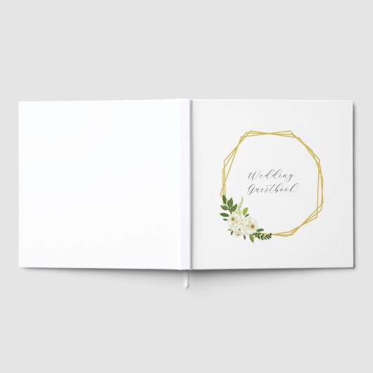 Luxe Witte Roos Bloemstuk Lijst Gastenboek (Volledig)