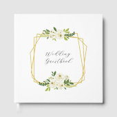 Luxe Witte Roos Bloemstuk Lijst Gastenboek (Voorkant)