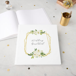 Luxe Witte Roos Bloemstuk Lijst Gastenboek