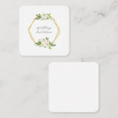 Luxe Witte Roos Bloemstuk Lijst Informatiekaartje (Voorkant / Achterkant)