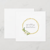 Luxe Witte Roos Bloemstuk Lijst Kaart (Voorkant / Achterkant)