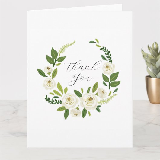 Luxe Witte Roos Bloemstuk Lijst Kaart (Kleine Plant)