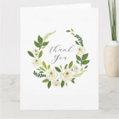Luxe Witte Roos Bloemstuk Lijst Kaart (Voorkant)