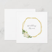 Luxe Witte Roos Bloemstuk Lijst Menu (Voorkant / Achterkant)