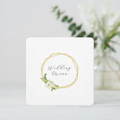 Luxe Witte Roos Bloemstuk Lijst Menu (Staand voorkant)