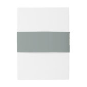 Luxe Witte Rose Sage Groene Bruiloft Uitnodigingen Wikkel (Achterkant Voorbeeld)