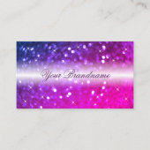 Luxe witte roze Paarse sparkle stijlvol Visitekaartje (Voorkant)
