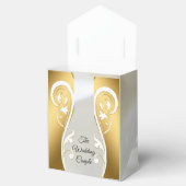 Luxe, Witte, Stromende Zijde & Witte Rozen. Bedankdoosjes (Geopend)
