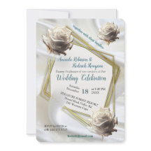 Luxe, witte, vloeiende zijde en witte rozen.