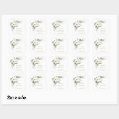 Luxe Witte Wilde Rozen Pensioenfeest  Vierkante Sticker (Vel)