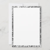 Luxe witte zilveren pailletten lijst elegante brui kaart (Achterkant)