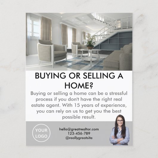 Luxe woning makelaar makelaar Realtor Flyer (Voorkant)
