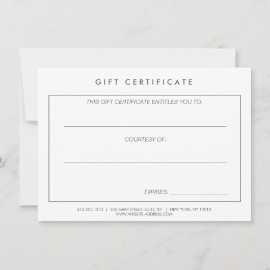 Luxe Wood Effect Art Cadeaucertificaat (Achterkant)