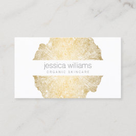 Luxe Wood Effect Art Cosmetoloog Visitekaartje